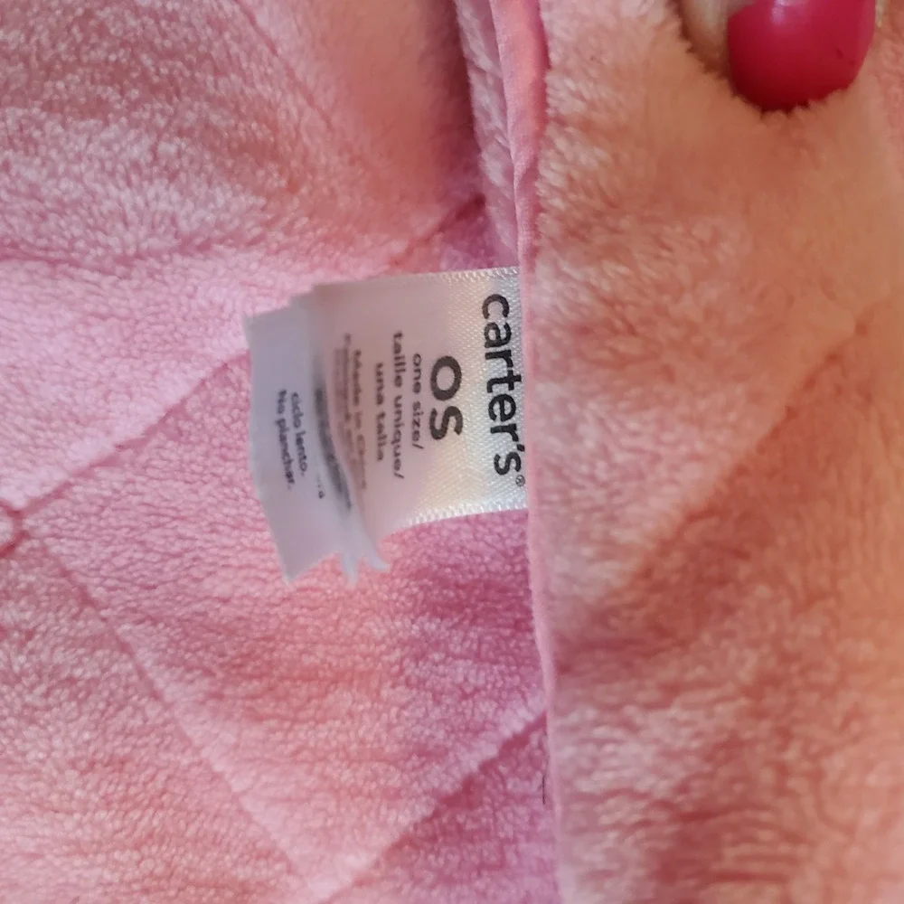Carters Always Happy Pink Plush Baby Blanket‎